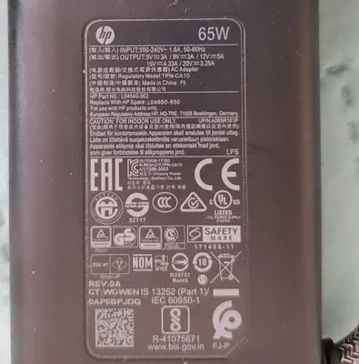 Original Slim HP 65W USB-C Power Supply Adapter photo 2