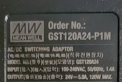 Mean Well GST120A24-P1M 24V 5A 120W AC-DC Adapter photo 2