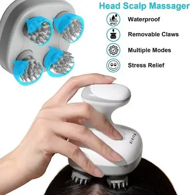 Rechargeable Waterproof Electric Head Scalp Massager photo 5