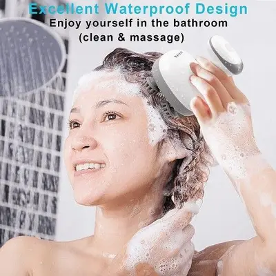 Rechargeable Waterproof Electric Head Scalp Massager photo 4