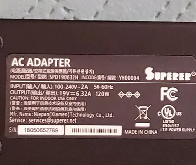 Superer 19V 6.32A 120W Adapter SPD190632H for ASUS FX753 photo 4