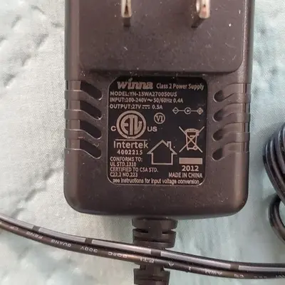 Bissell 161-0982 27V 0.5A AC Adapter (K12S270050U) photo 2