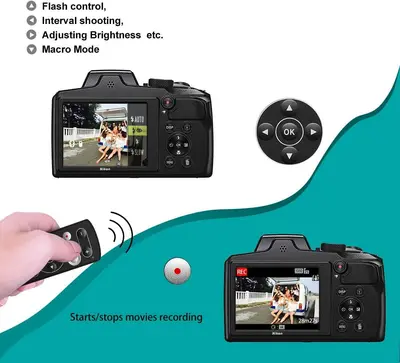 AODELAN Wireless Shutter Remote for Nikon COOLPIX P1000, P950, Z50, Z30 photo 4