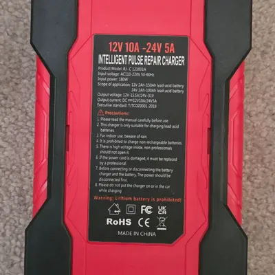 10A Smart Trickle Charger and Battery Maintainer, 12V/24V, with Desulfator photo 3