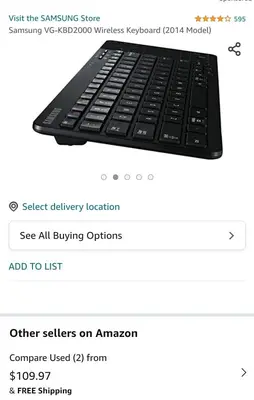 Samsung VG-KBD2000 Smart Wireless Keyboard (2014) photo 4