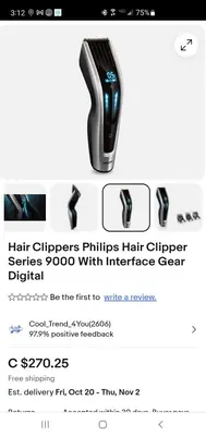 Philips HC9450/13 Series 9000 Hair Clipper with Adjustable Comb and Case photo 9
