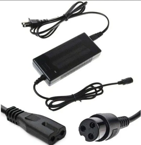 42V 2A Scooter Fast Charger, 3-Prong Inline Connector