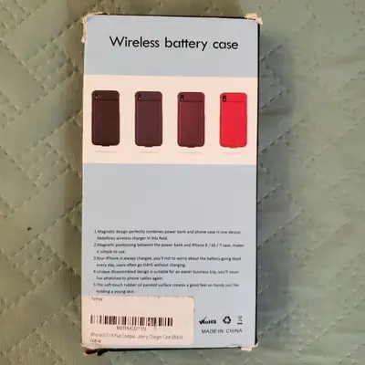 6000mAh Magnetic Wireless Battery Case for iPhone 6/7/8 Plus photo 2