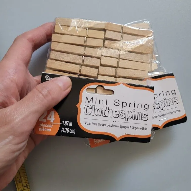 Darice Mini Clothespins 1.87 in, 24 Count (2 Packs)