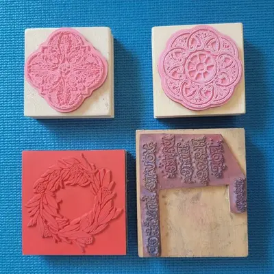 Floral Decorative Stamp Set, 6 Pieces photo 2