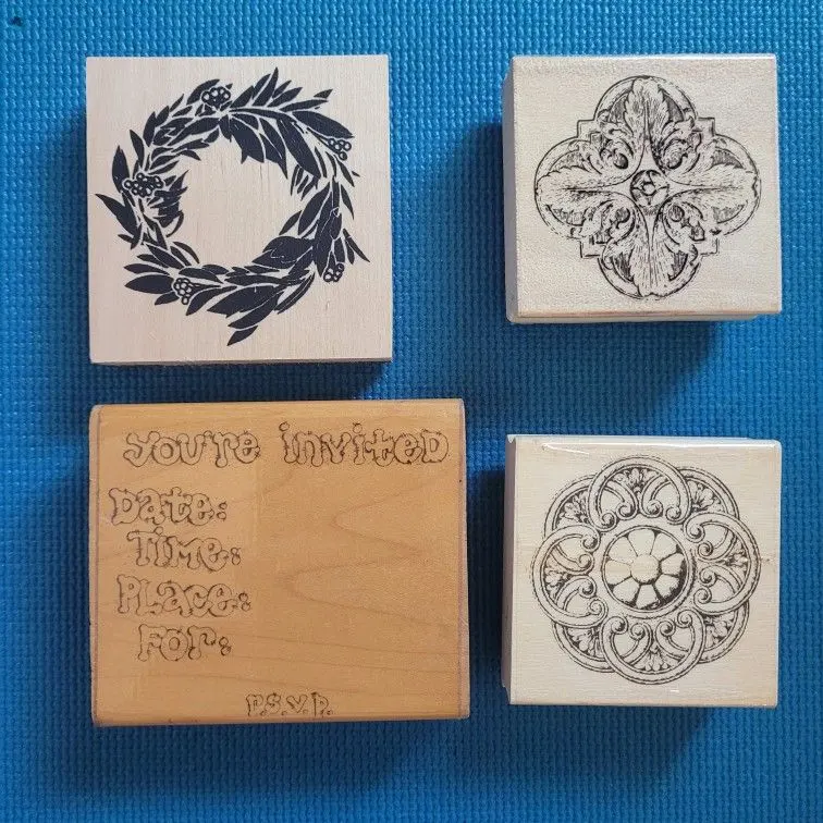 Floral Decorative Stamp Set, 6 Pieces