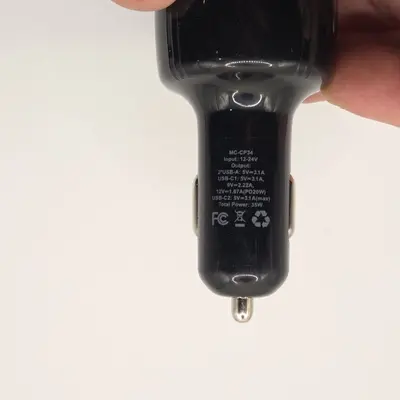 4-Port USB Car Charger, 3x 2.4A and 1 PD 20W, with LED Light photo 2
