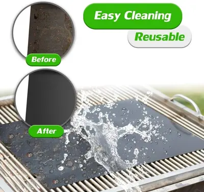 RENOOK Non-Stick BBQ Grill Mats, Set of 6, Heavy Duty photo 8