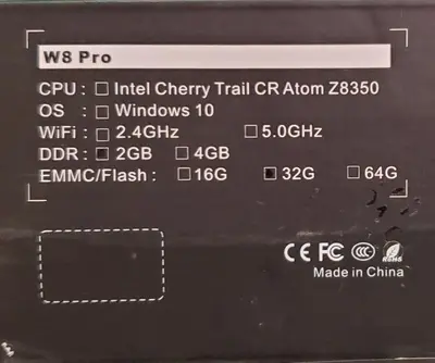 Mini PC W8 Pro, Intel x5-Z8350, 2GB DDR3L, 32GB eMMC, Windows 10 photo 2