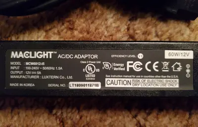 MCW6012-i5 / MCW4803-i5 60W 12V 5A AC/DC Adapter photo 2