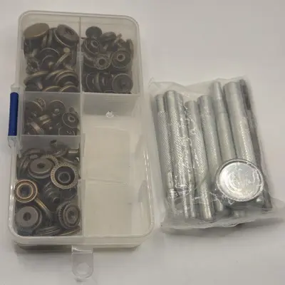 Snap Fastener Kit, 4 Types, 40 Sets with 9 Setter Tools and Case