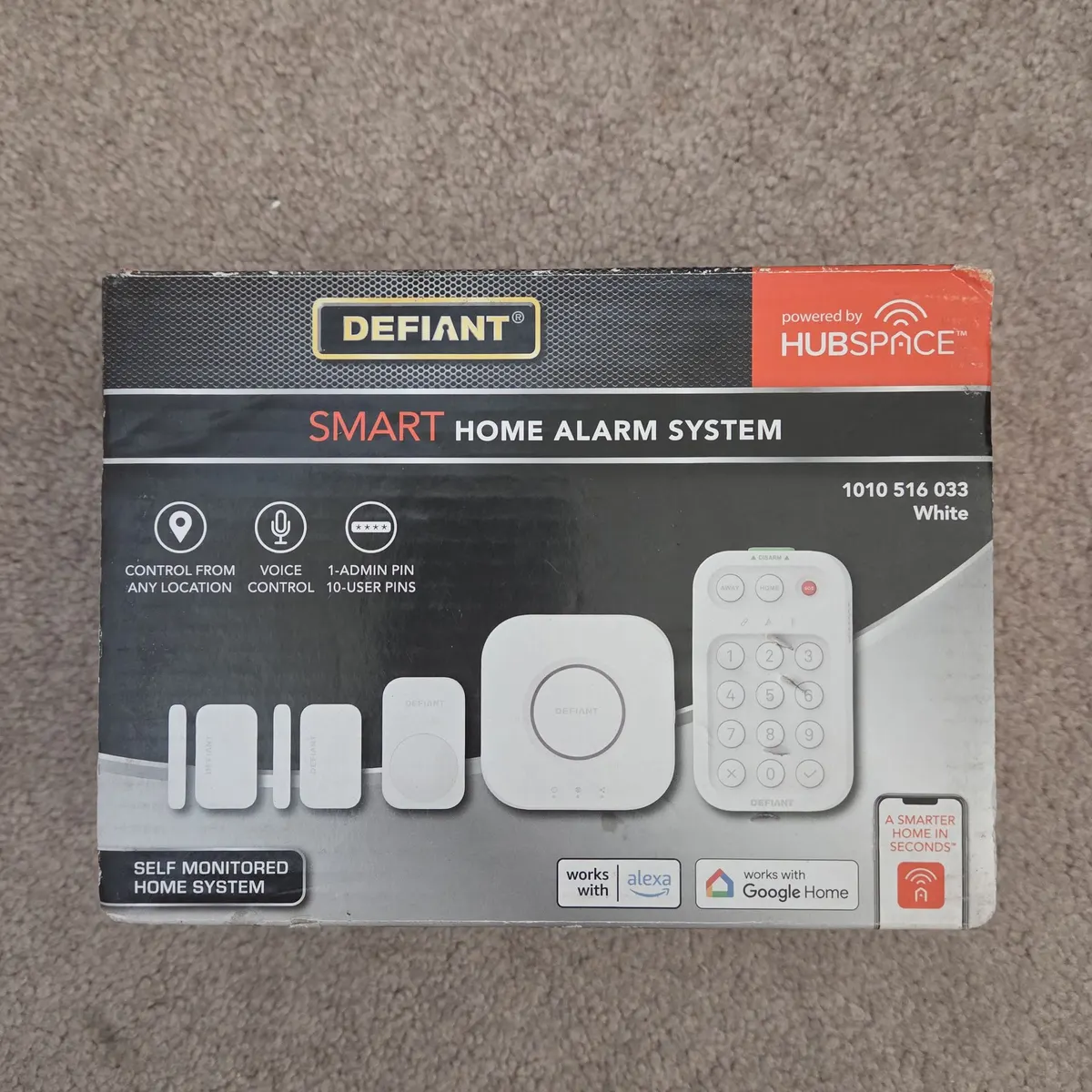 Defiant Smart Home Alarm Kit, 5-Piece, WiFi and Bluetooth (Hubspace)