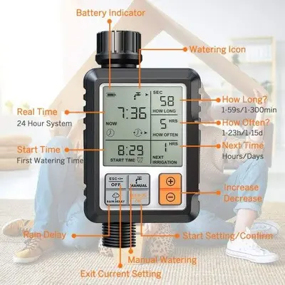 CROSOFMI Digital Programmable Sprinkler Water Timer photo 4