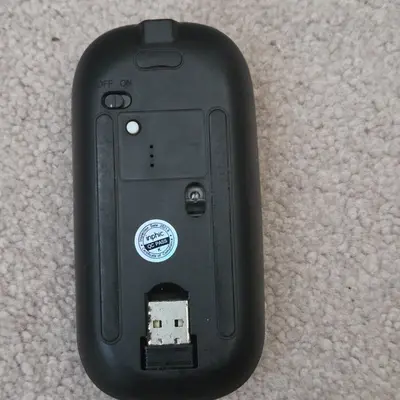 INPHIC Silver Slim Rechargeable Wireless Mouse, 2.4G Silent photo 2