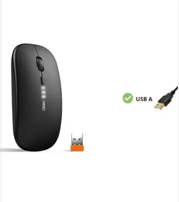 INPHIC Silver Slim Rechargeable Wireless Mouse, 2.4G Silent photo 5