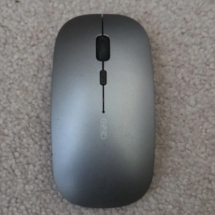 INPHIC Silver Slim Rechargeable Wireless Mouse, 2.4G Silent