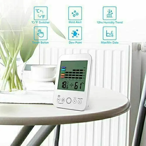 Oritronic Digital Indoor Hygrometer and Thermometer