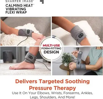 Sharper Image Calming Heat Flexi Wrap with Vibration, 25 x 2.5 in photo 8