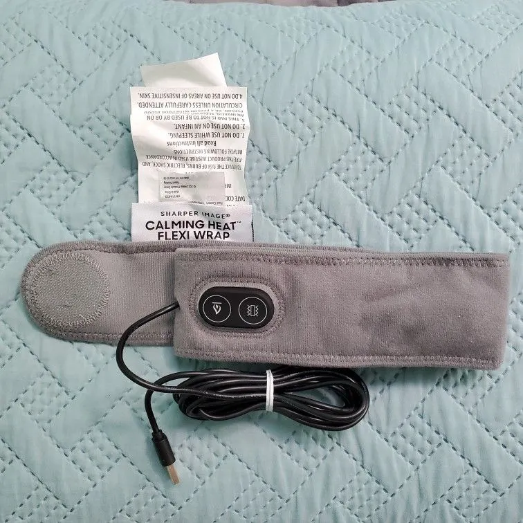Sharper Image Calming Heat Flexi Wrap with Vibration, 25 x 2.5 in
