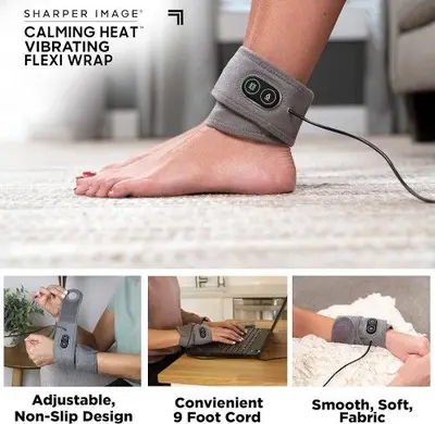 Sharper Image Calming Heat Flexi Wrap with Vibration, 25 x 2.5 in photo 7
