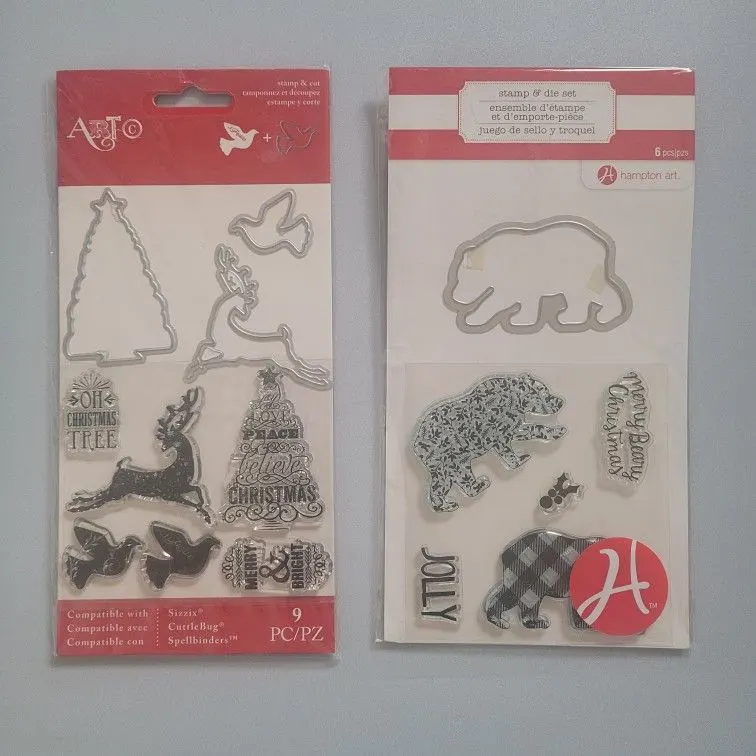 Stamp and Die Set for Cardmaking