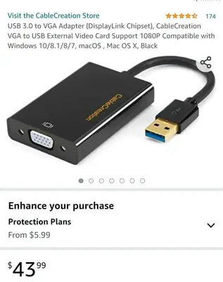 CableCreation USB 3.0 to VGA Adapter, DisplayLink Chipset photo 2