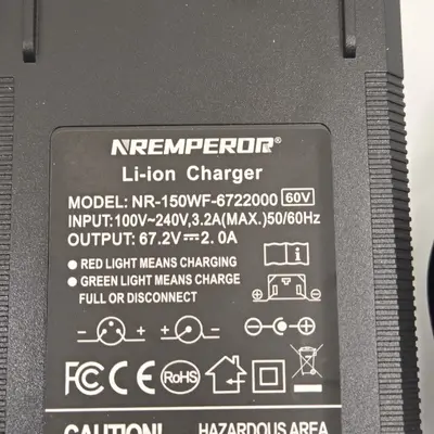 NREMPEROR 60V (67.2V 2A) Li-ion Charger for E-Scooters and E-Bikes photo 2
