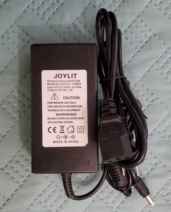 JOYLIT 12V 8A 96W Power Supply, 2.1 x 5.5mm