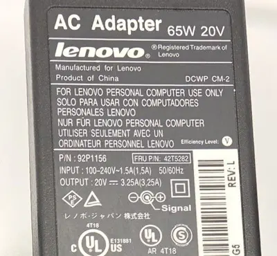 Original Lenovo 92P1156 65W Ultra Portable AC Adapter for ThinkPad X60 photo 4