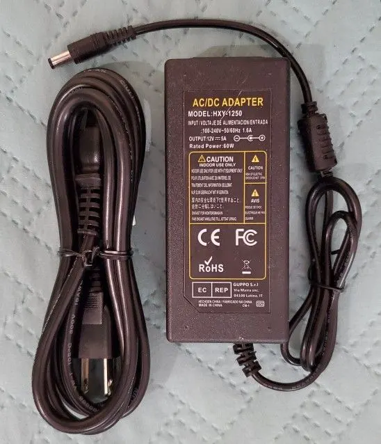 HXY41250 12V 5A AC/DC Adapter