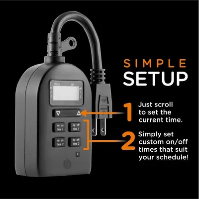 MyTouchSmart Indoor/Outdoor Plug-In Digital Timer for Holiday Lights photo 7