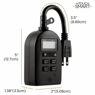 MyTouchSmart Indoor/Outdoor Plug-In Digital Timer for Holiday Lights photo 8