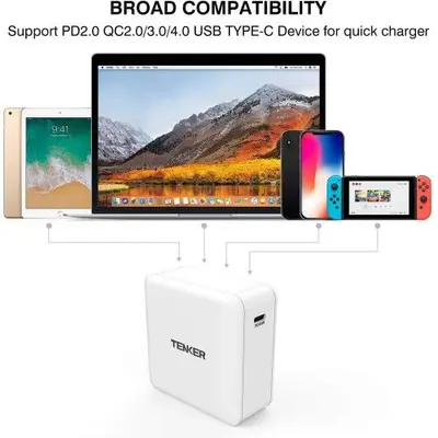 60W USB-C PD Charger for MacBook Pro/Air photo 5
