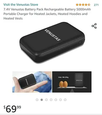 Venustas 7.4V 5000mAh Rechargeable Battery Pack photo 11