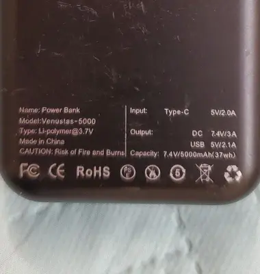 Venustas 7.4V 5000mAh Rechargeable Battery Pack photo 4