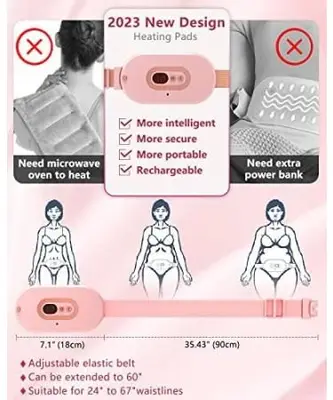 Cordless USB Heating Pad for Period Cramps and Back Pain, Wearable Belt photo 7