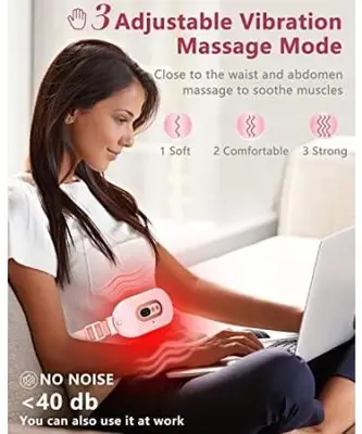 Cordless USB Heating Pad for Period Cramps and Back Pain, Wearable Belt photo 4