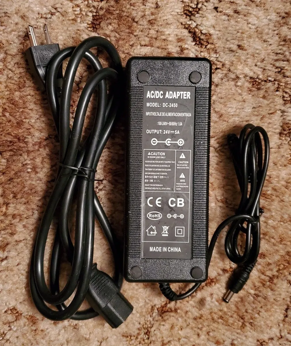AC 100-240V to DC 24V 5A 120W Power Supply Adapter