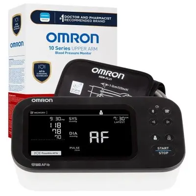 OMRON 10 Series Upper Arm Blood Pressure Monitor with AFib Detection