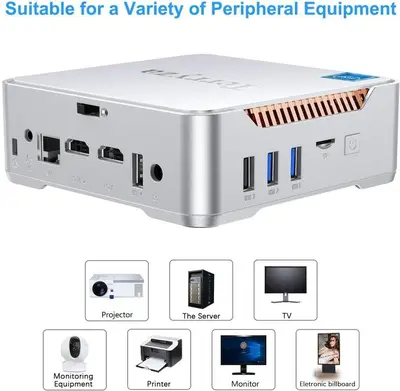 AK3V Mini PC, Celeron J3455, 6GB/120GB SSD, Windows 10 photo 5