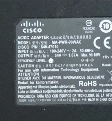 Cisco Meraki MA-PWR-90WAC 90W AC Power Adapter photo 2
