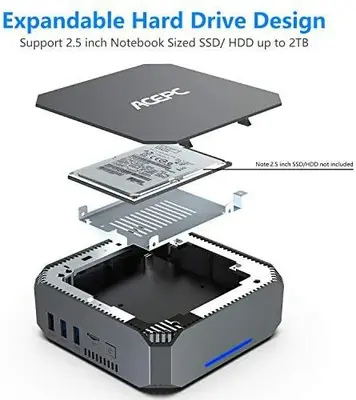 ACEPC AK2 Mini PC, Celeron J3455, 8GB DDR3, 120GB SSD, Windows 10 photo 10