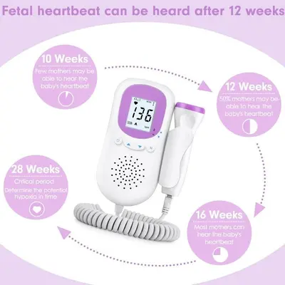 Baby Heartbeat Monitor, Pregnancy Doppler Fetal Monitor with Gel photo 7