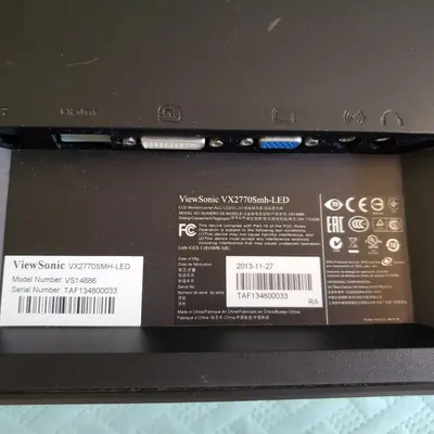 ViewSonic VX2770SMH-LED 27" IPS 1080p Frameless Monitor photo 2