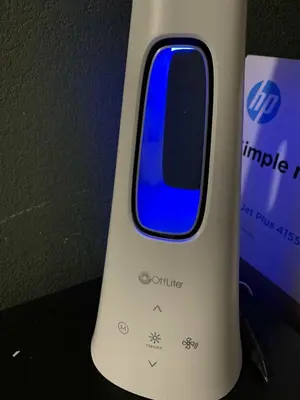 LED Desk Lamp with Bladeless Fan, Dimmable, Two USB Charging Ports photo 11